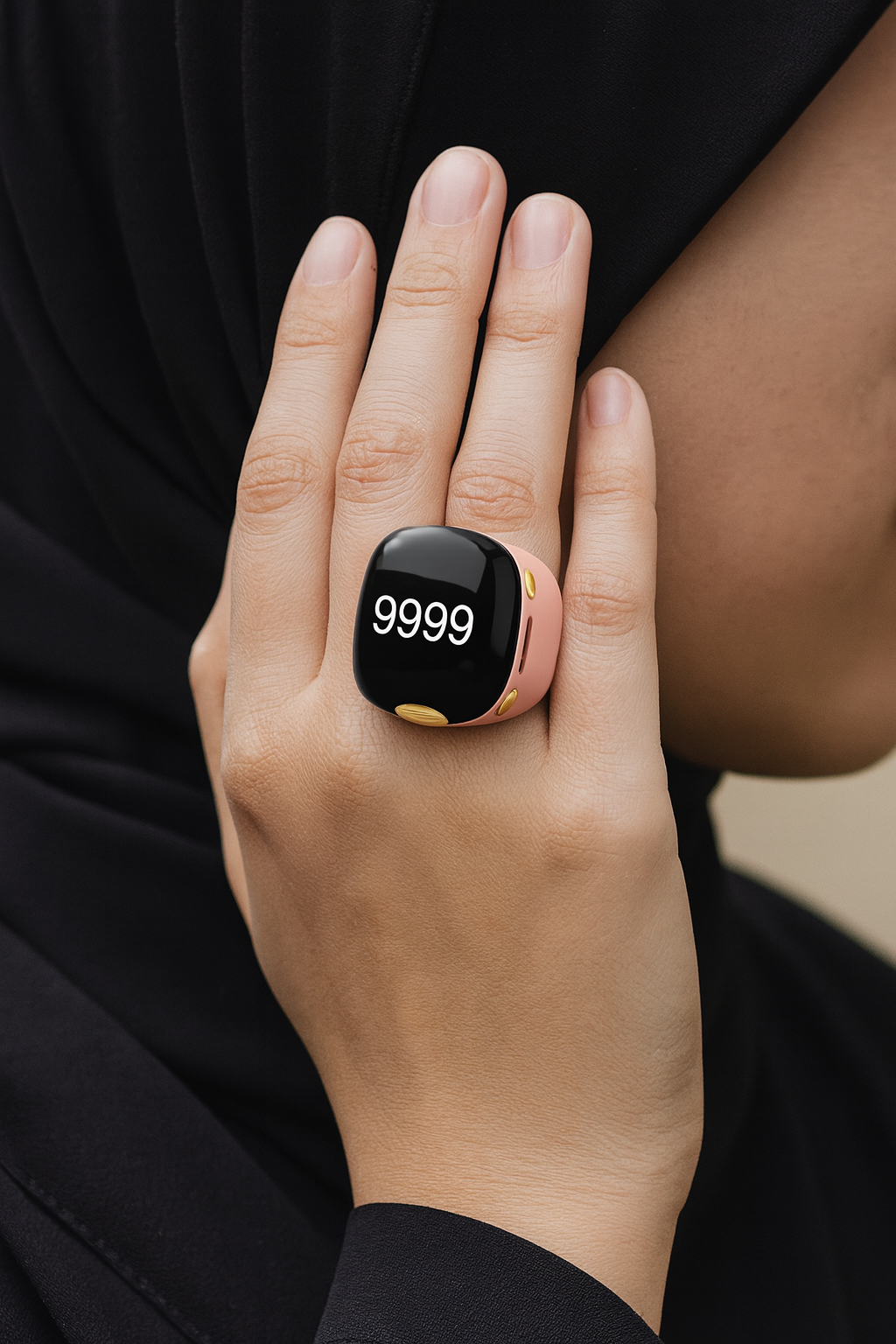 🕌 Bague Tasbih Intelligente – Compteur de Zikr Numérique en 3 couleurs
