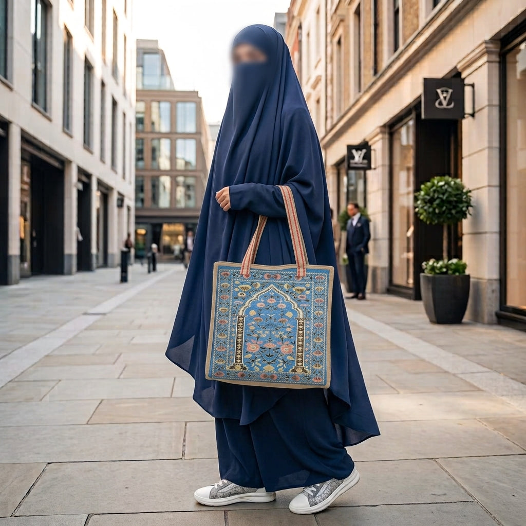 Tapis de Prière + Tote Bag Assorti — Le Compagnon du Vendredi