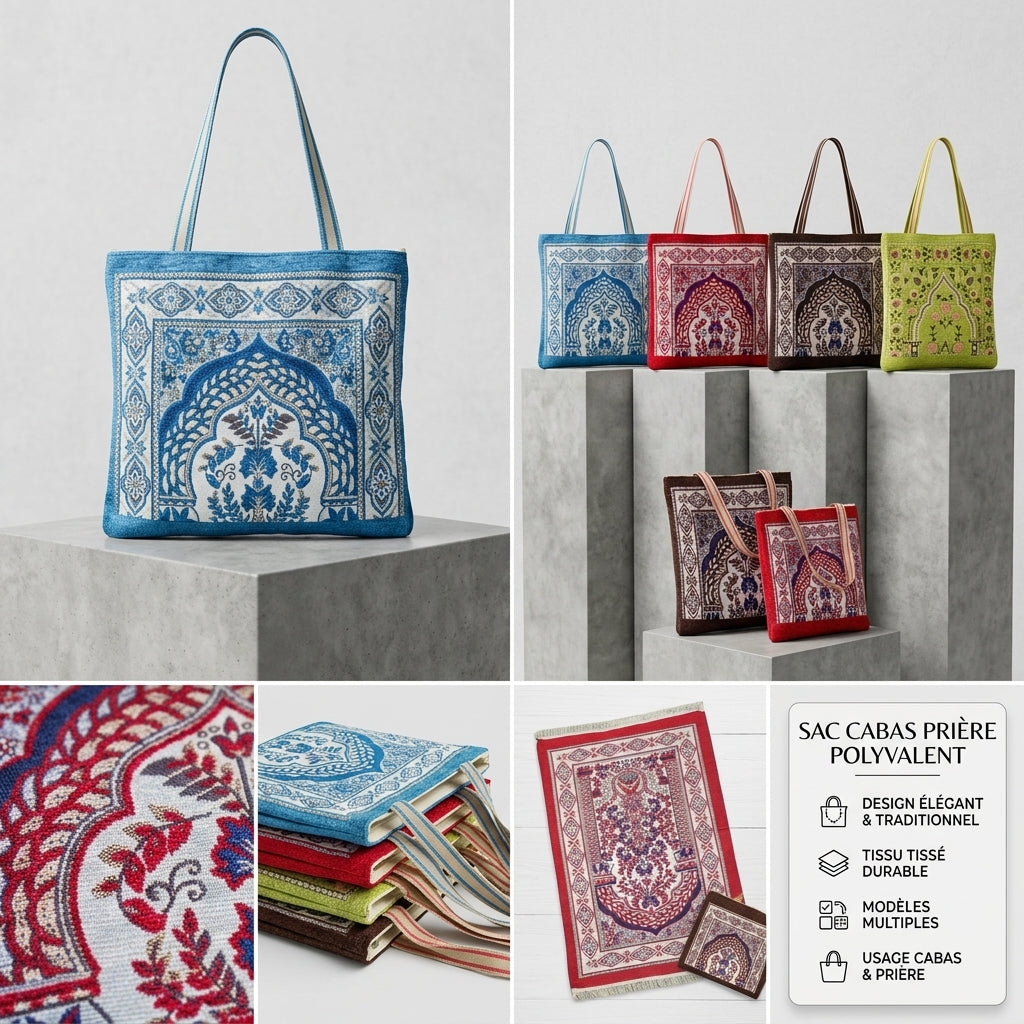 Tapis de Prière + Tote Bag Assorti — Le Compagnon du Vendredi