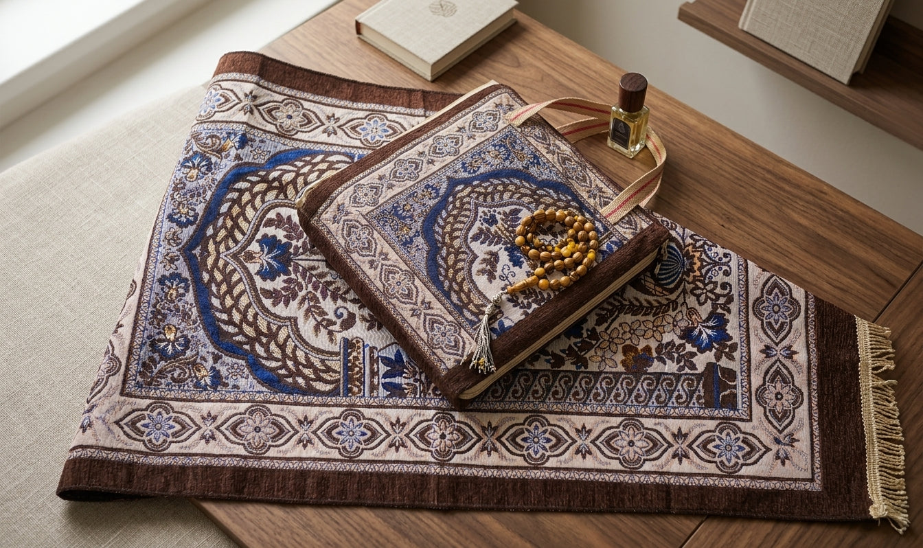 Tapis de Prière + Tote Bag Assorti — Le Compagnon du Vendredi