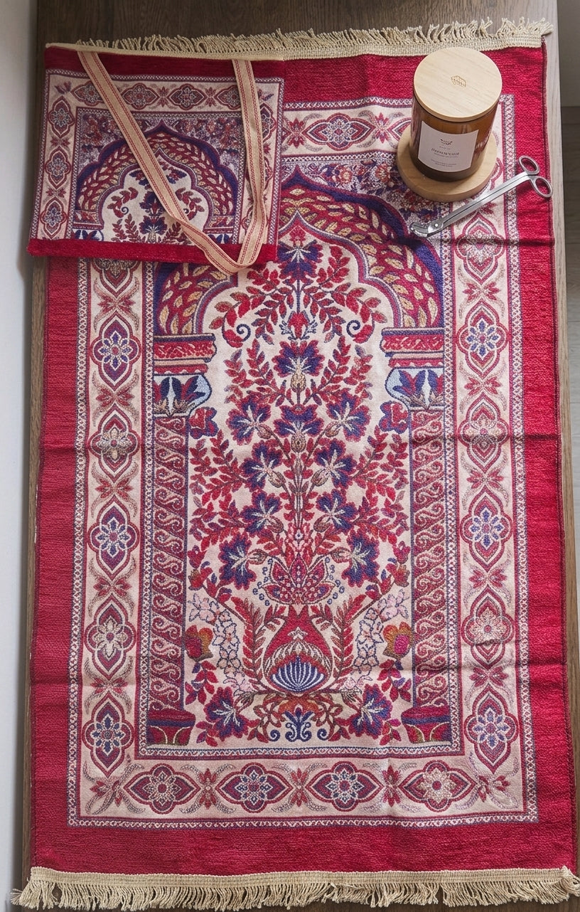 Tapis de Prière + Tote Bag Assorti — Le Compagnon du Vendredi