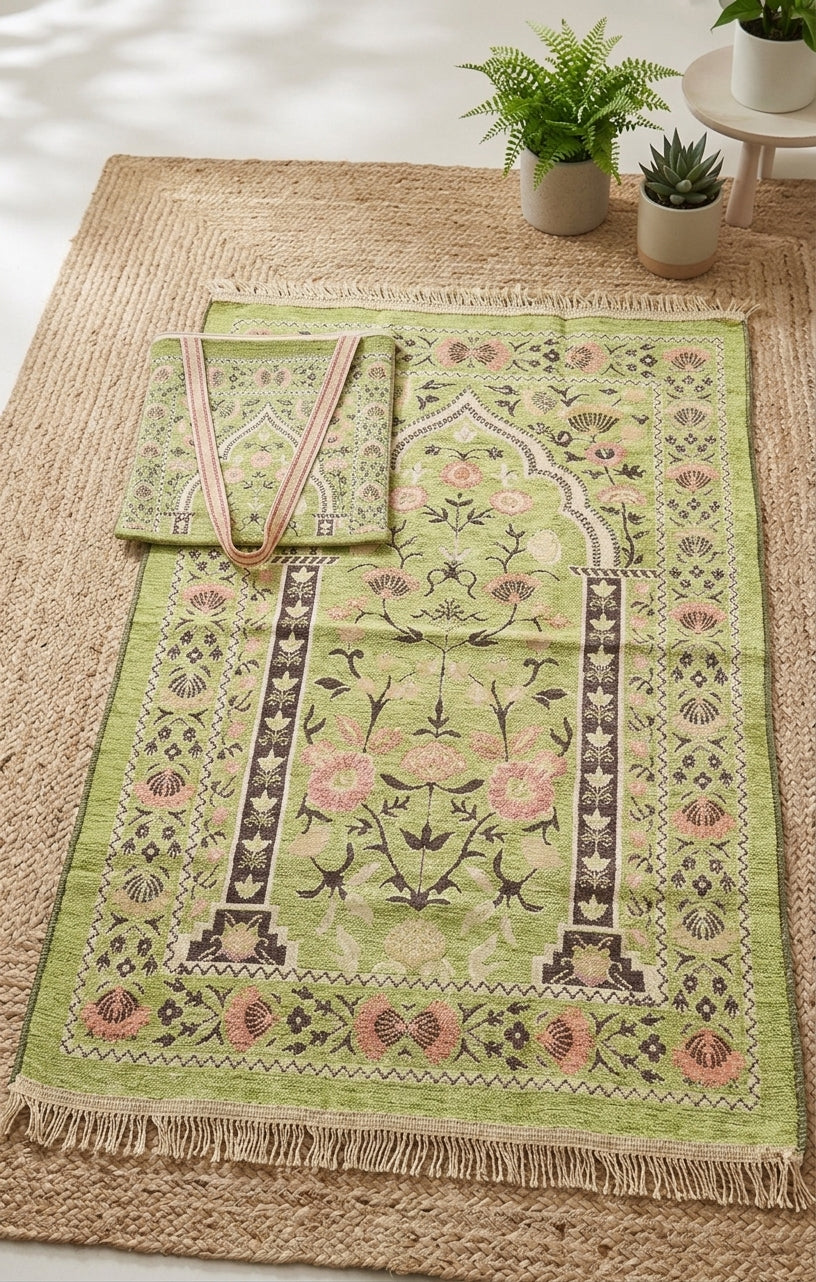 Tapis de Prière + Tote Bag Assorti — Le Compagnon du Vendredi