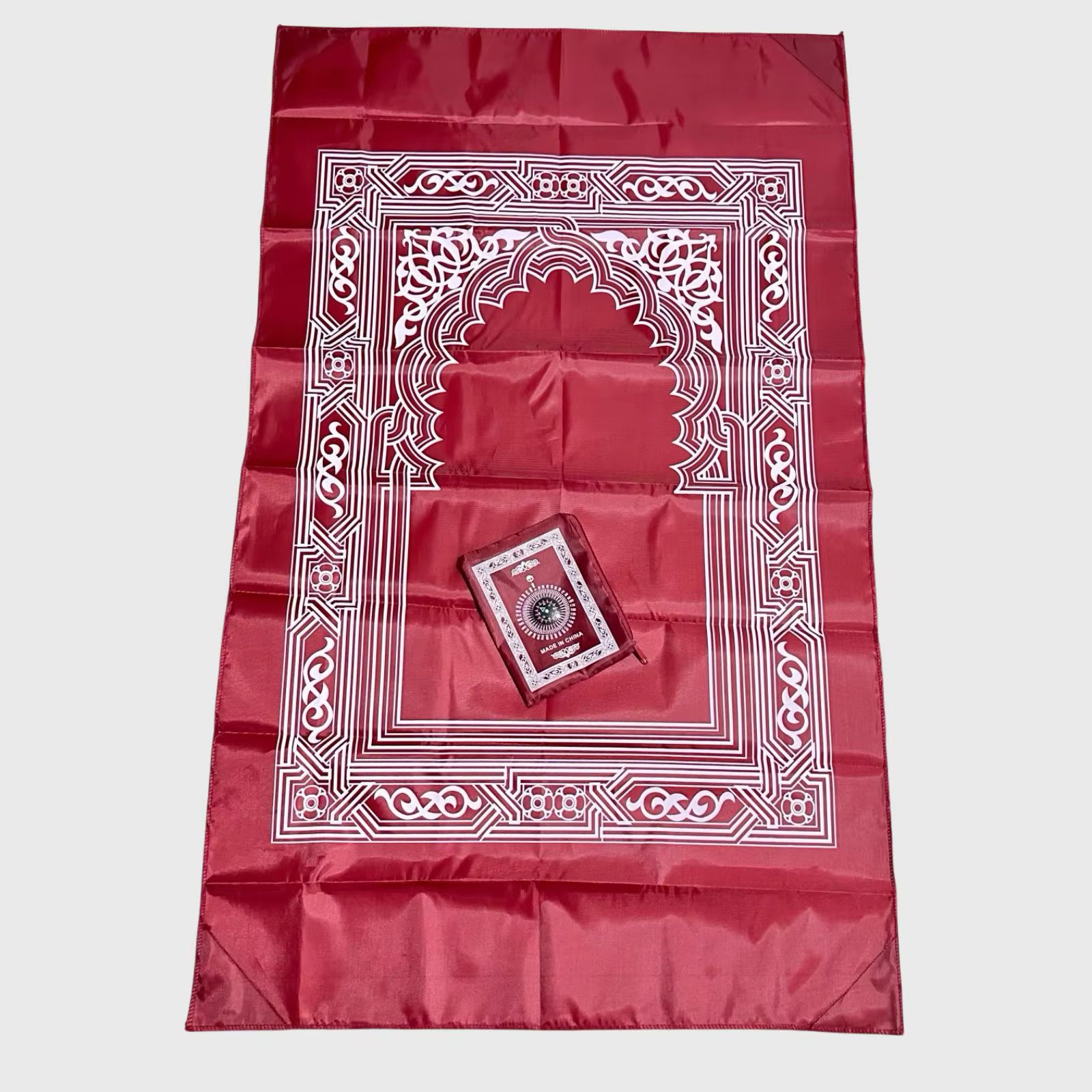 Pack de 4 tapis de prière musulmans de poche portables – Noir, Bleu, Rouge et Vert