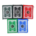 Pack de 4 tapis de prière musulmans de poche portables – Noir, Bleu, Rouge et Vert