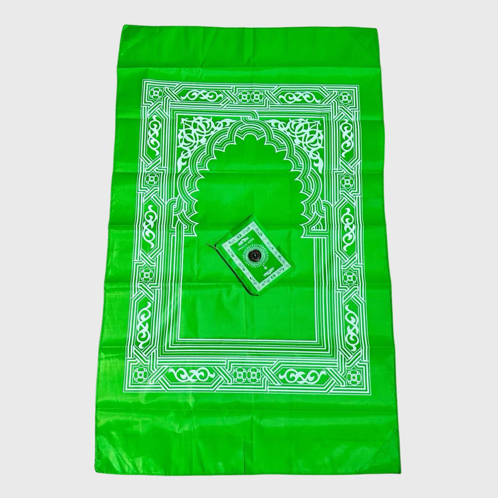 Pack de 4 tapis de prière musulmans de poche portables – Noir, Bleu, Rouge et Vert